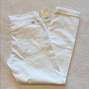 Lucky Brand Sienna Cigarette Slim Boyfriend White Jeans